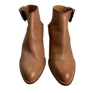 Women's Dolce‎ Vita Camel Jacklyn Booties Buckle Closure Stacked Heel Shoes 91/2